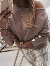 Batwing Long Sleeve Buttoned Blouses